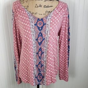 Lucky Brand Boho Top sz Large